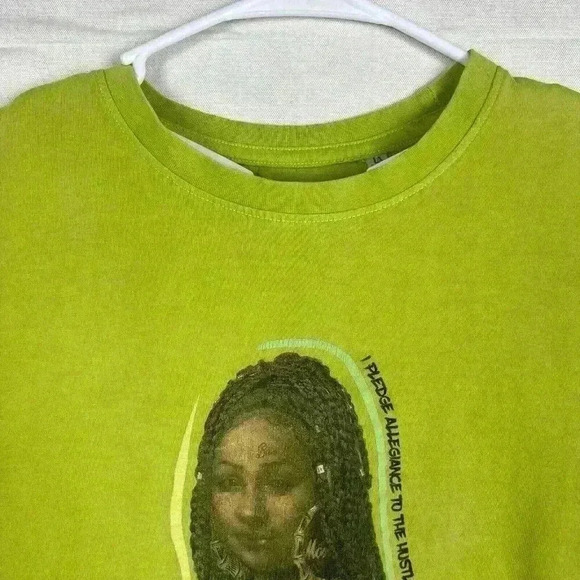 Hustle Gang - Pledge Allegiance - Size Large - Green Crew Neck Short Sleeve - Picture 2 of 10